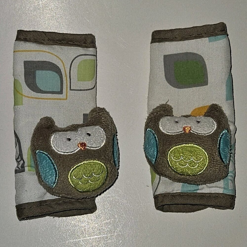 Carter's Owl Strap Covers Set of 2 Car Seat Stroller Accessories